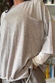 Sander Pull Tie Fine Knit Mocha Marl